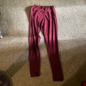 Burgundy soft to the touch leggings